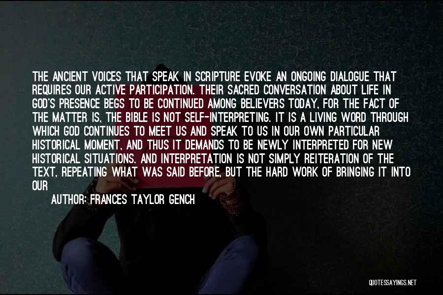 Experiences In Work Quotes By Frances Taylor Gench