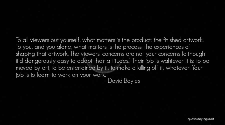 Experiences Shaping You Quotes By David Bayles Experiences Shaping You Quotes By David Bayles