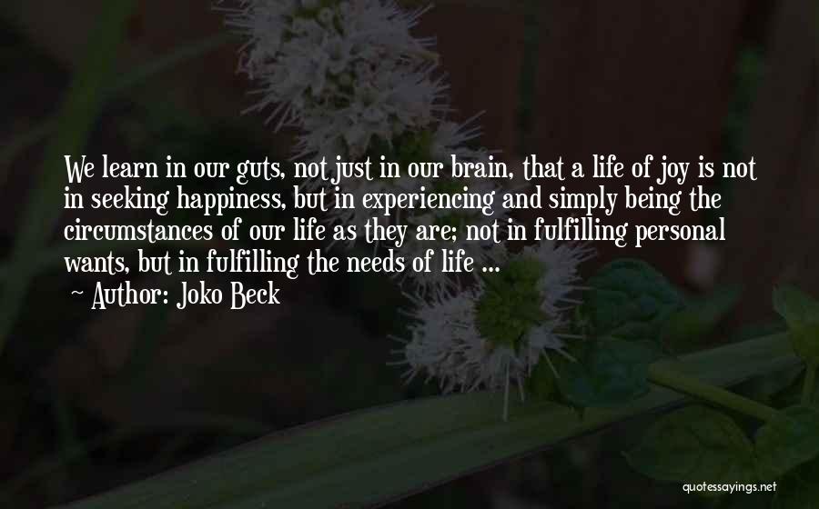 Experiencing Happiness Quotes By Joko Beck