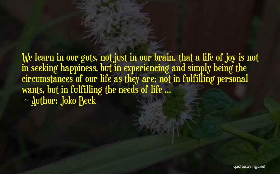 Experiencing Joy Quotes By Joko Beck