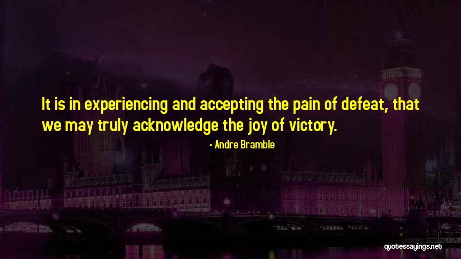 Experiencing Pain Quotes By Andre Bramble