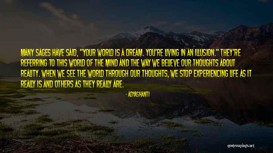 Experiencing The World Quotes By Adyashanti