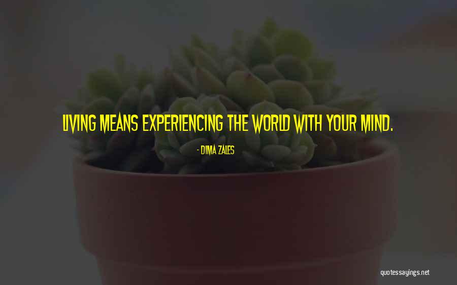 Experiencing The World Quotes By Dima Zales