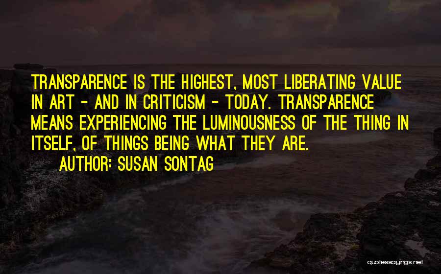 Experiencing Things Quotes By Susan Sontag