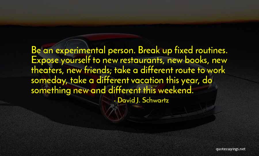 Experimental Work Quotes By David J. Schwartz