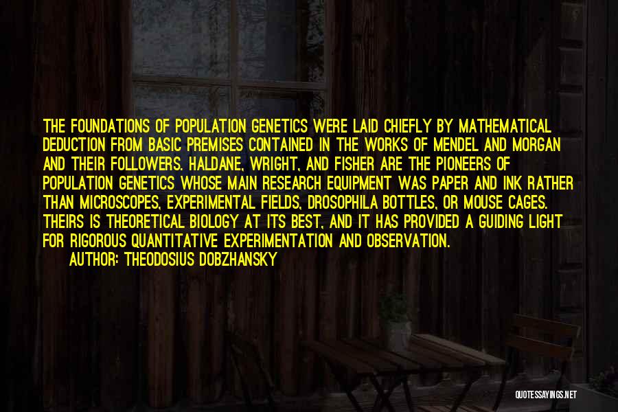 Experimentation Quotes By Theodosius Dobzhansky