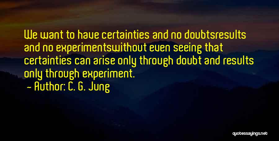 Experiments Quotes By C. G. Jung