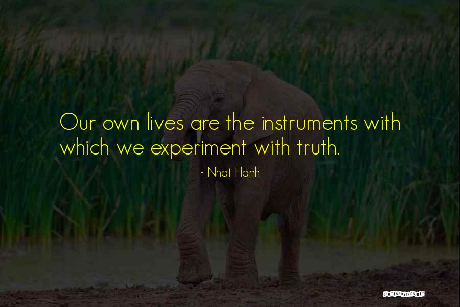 Experiments With Truth Quotes By Nhat Hanh