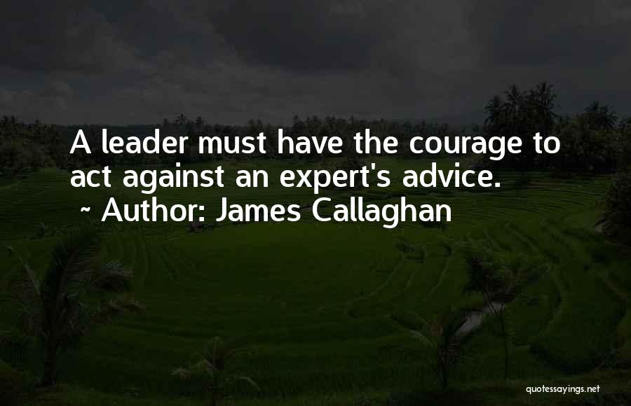 Expert Advice Quotes By James Callaghan