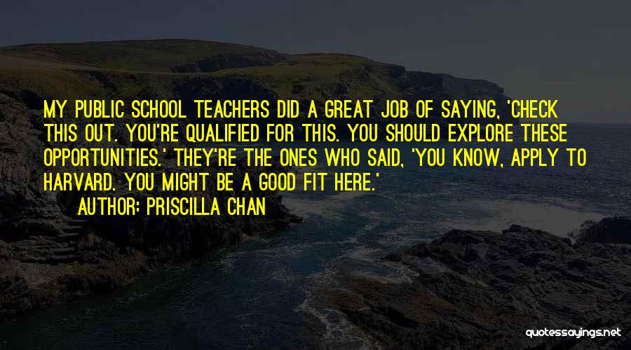 Explore Opportunities Quotes By Priscilla Chan