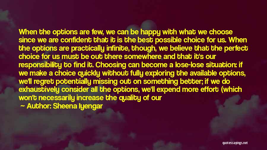 Exploring Options Quotes By Sheena Iyengar