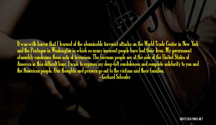 Express Our Thoughts Quotes By Gerhard Schroder Express Our Thoughts Quotes By Gerhard Schroder