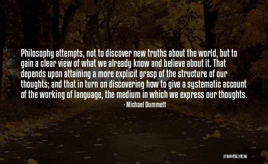 Express Our Thoughts Quotes By Michael Dummett Express Our Thoughts Quotes By Michael Dummett