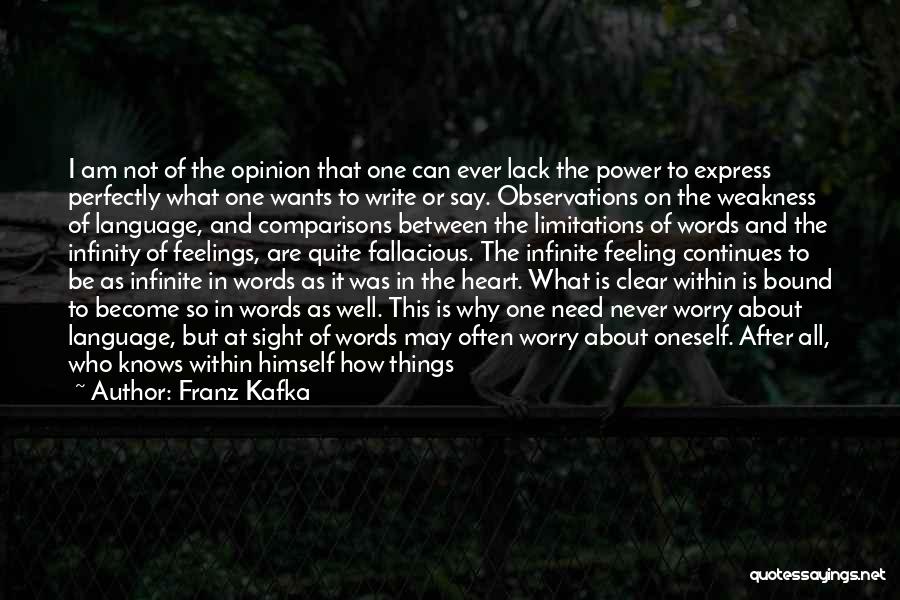 Express Your Opinion Quotes By Franz Kafka