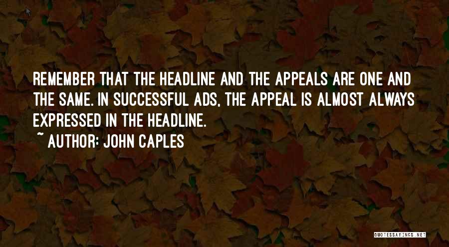 Expressed Quotes By John Caples
