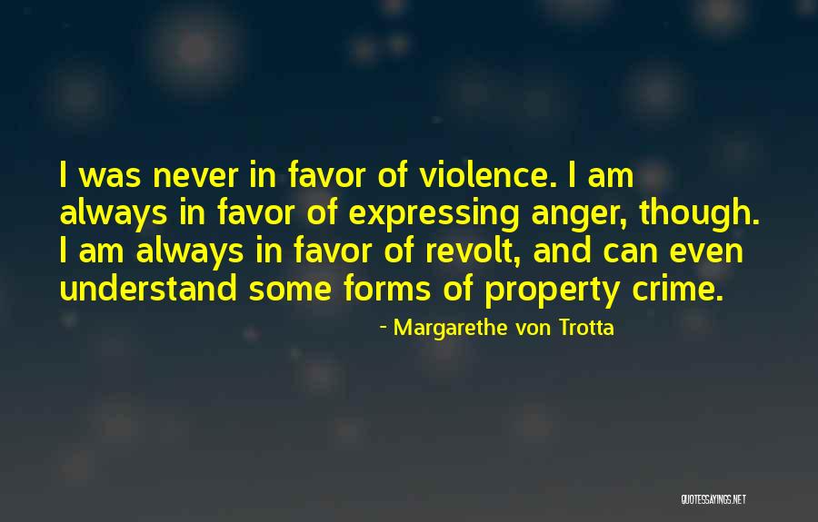 Expressing Anger Quotes By Margarethe Von Trotta