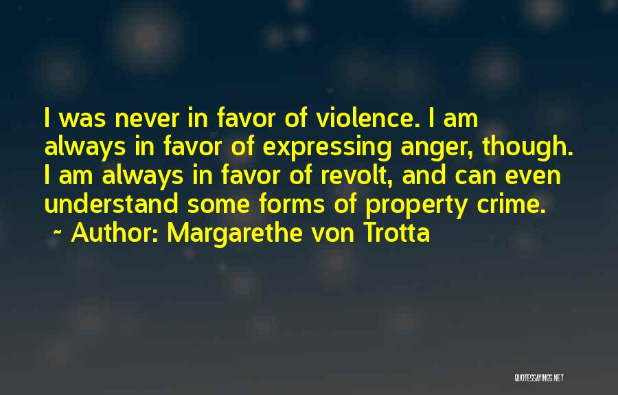 Expressing Your Anger Quotes By Margarethe Von Trotta