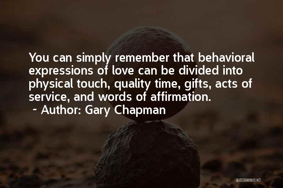 Expressions Of Love Quotes By Gary Chapman