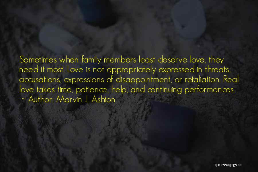Expressions Of Love Quotes By Marvin J. Ashton