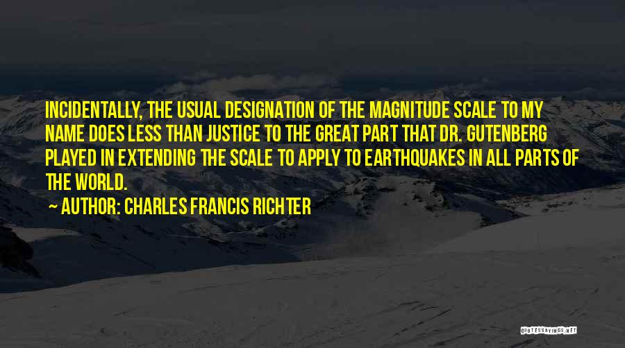 Extending Quotes By Charles Francis Richter