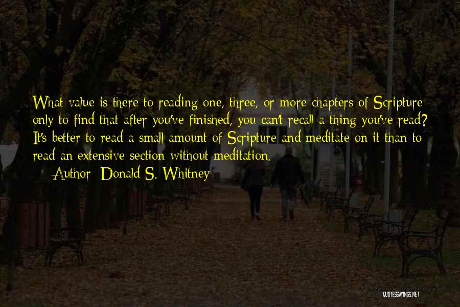 Extensive Reading Quotes By Donald S. Whitney