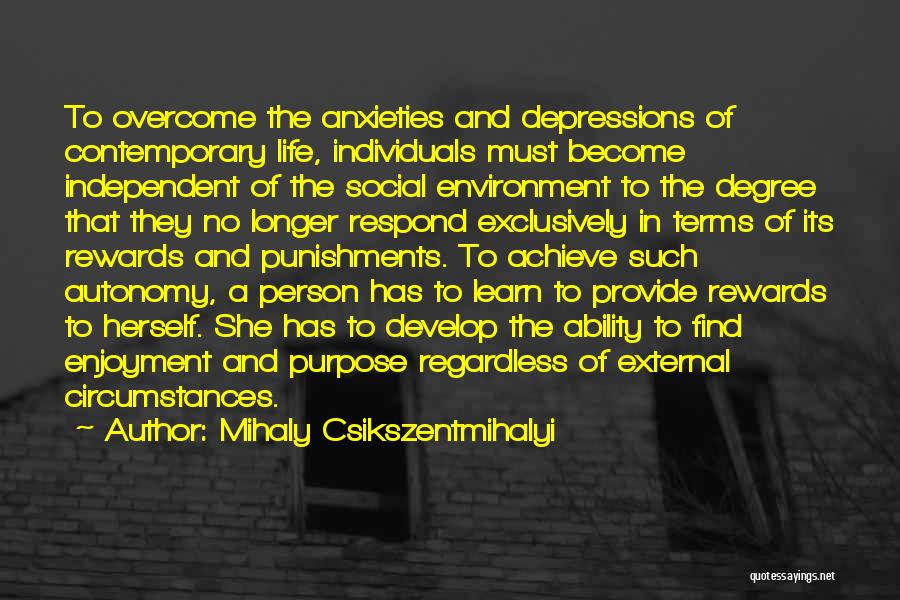 External Environment Quotes By Mihaly Csikszentmihalyi