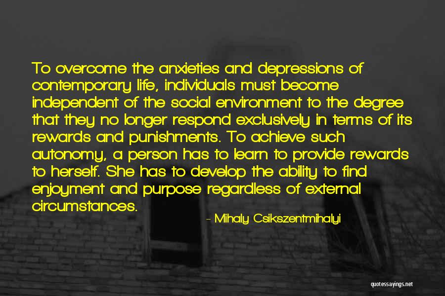 External Environment Quotes By Mihaly Csikszentmihalyi