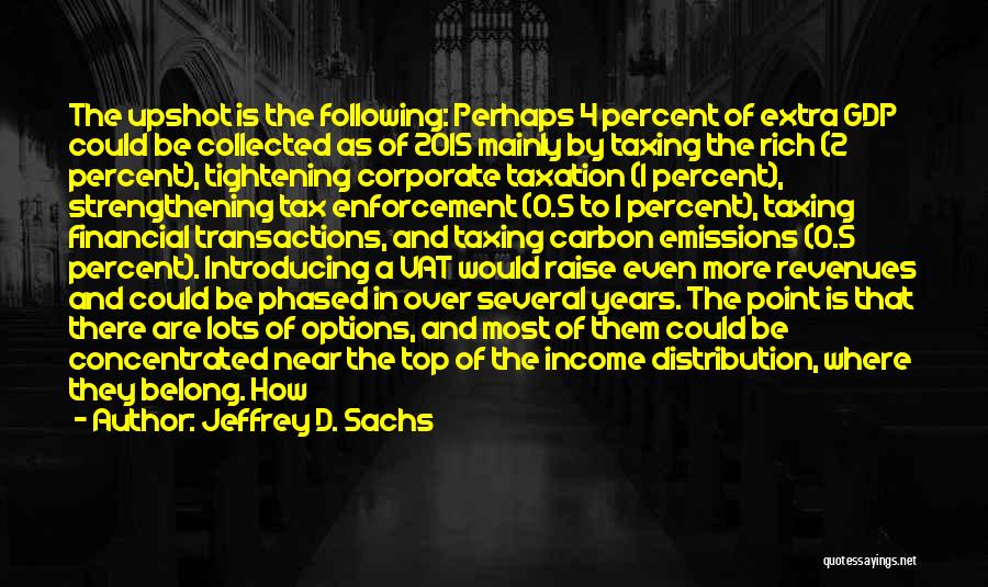 Extra Income Quotes By Jeffrey D. Sachs