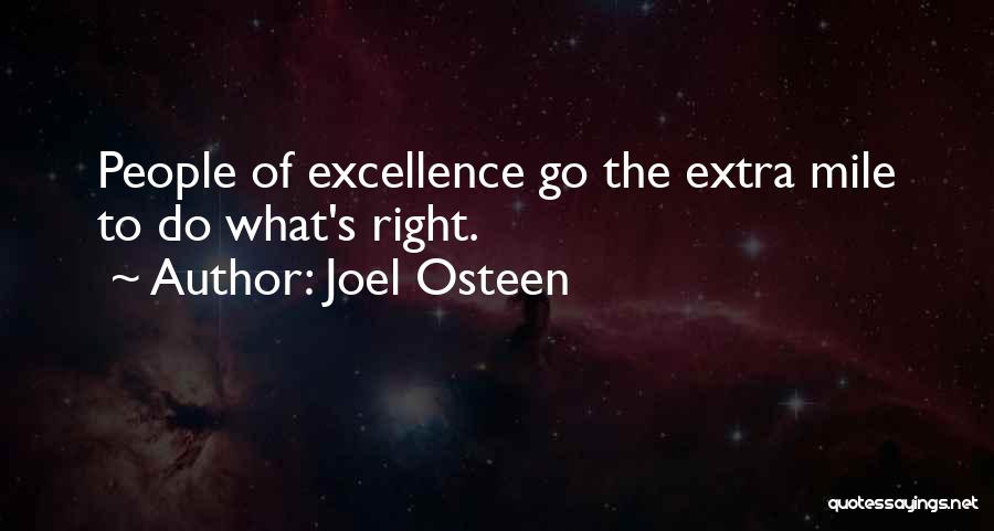 Extra Mile Quotes By Joel Osteen