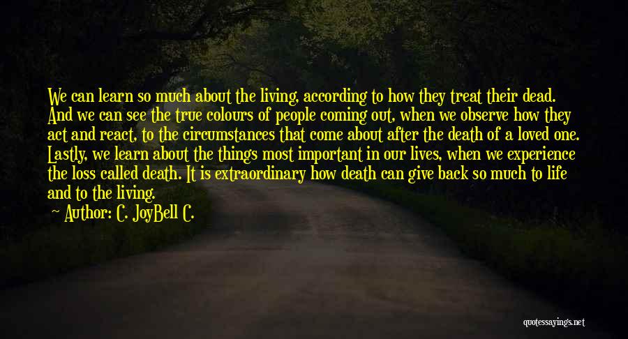 Extraordinary Experience Quotes By C. JoyBell C.