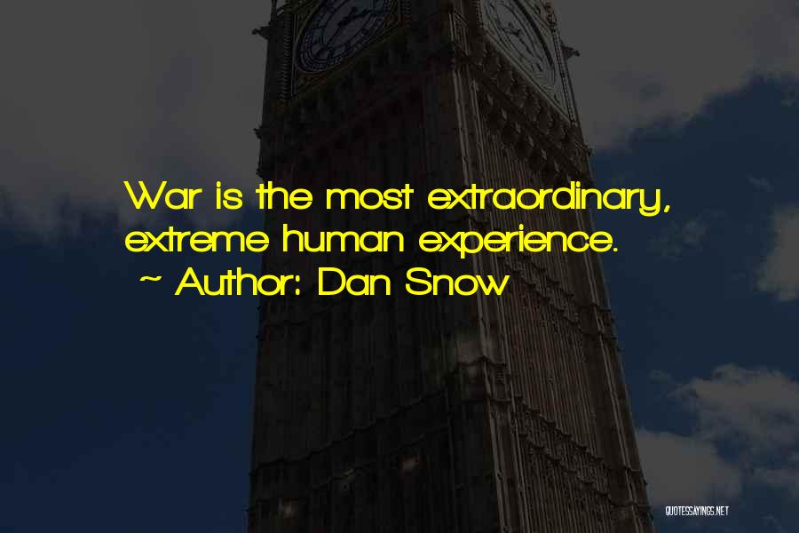 Extraordinary Experience Quotes By Dan Snow