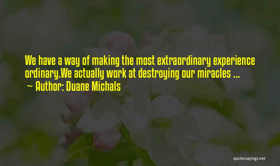 Extraordinary Experience Quotes By Duane Michals