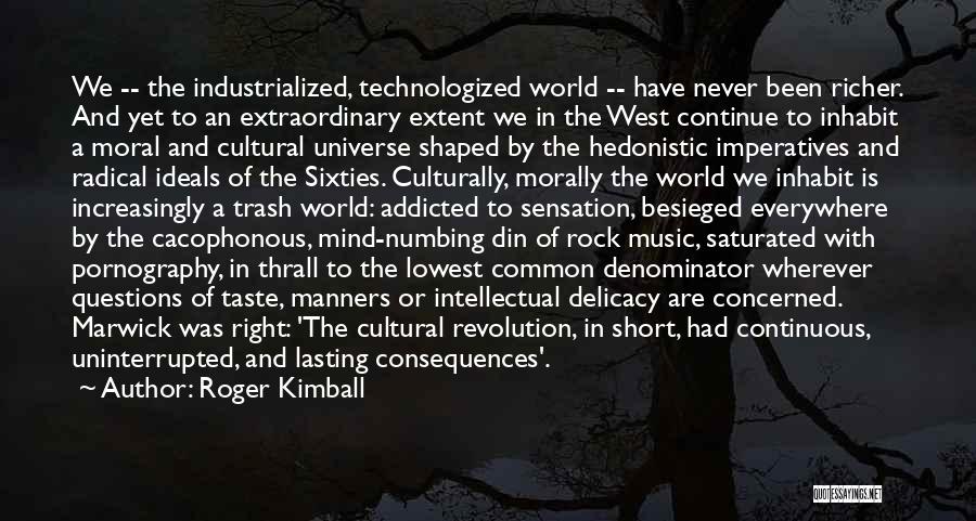 Extraordinary Short Quotes By Roger Kimball