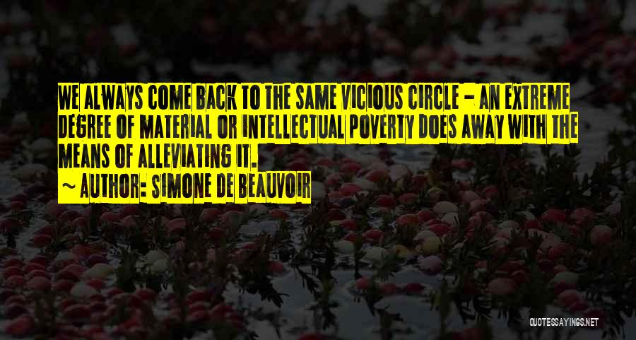 Extreme Poverty Quotes By Simone De Beauvoir