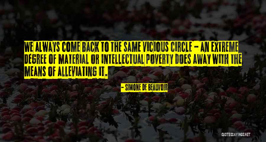 Extreme Poverty Quotes By Simone De Beauvoir