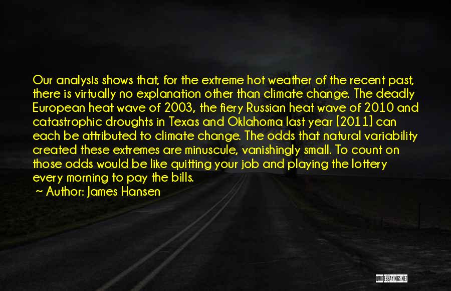 Extreme Weather Quotes By James Hansen