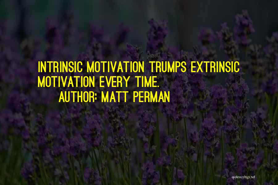 Extrinsic Motivation Quotes By Matt Perman