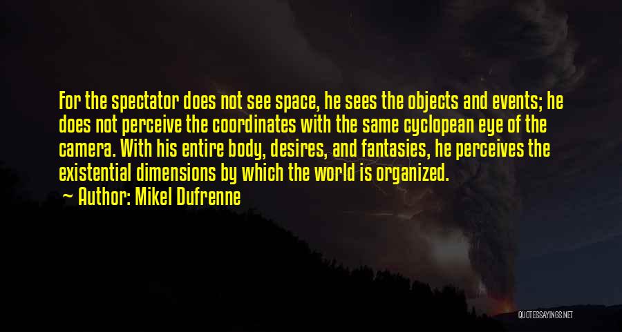 Eye Sees Quotes By Mikel Dufrenne