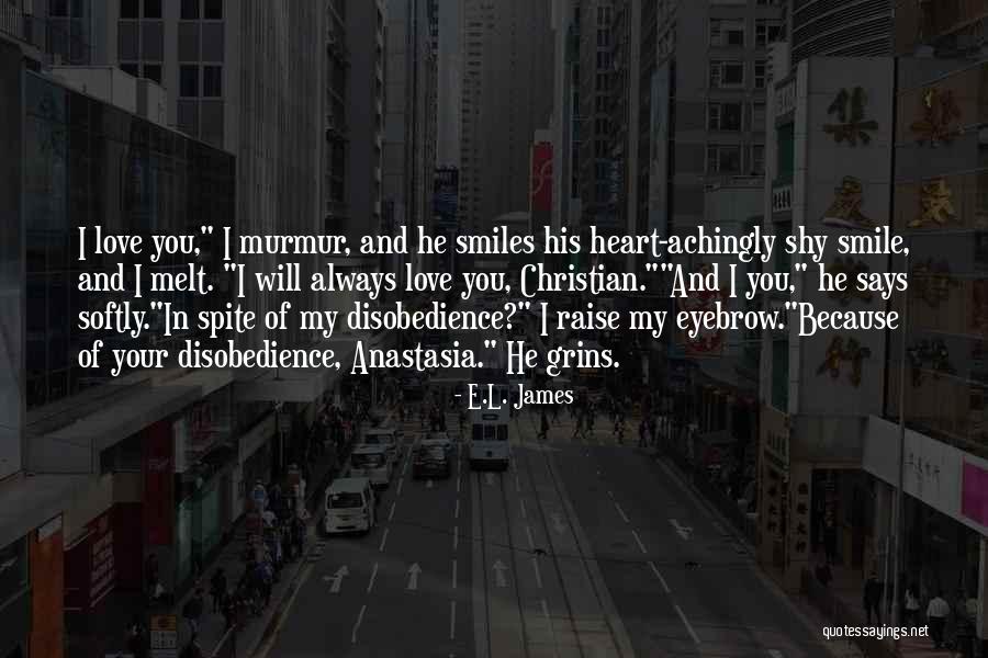 Eyebrow Raise Quotes By E.L. James