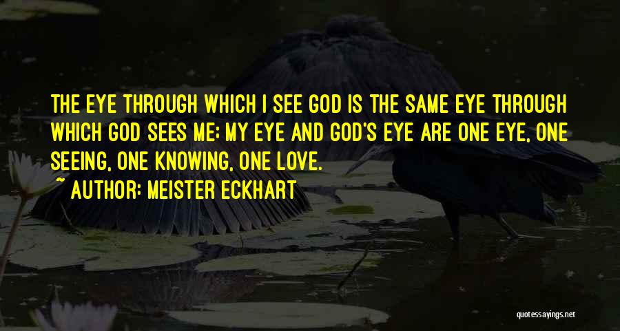 Eyes And Seeing Quotes By Meister Eckhart