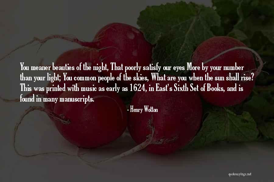 Eyes In The Book Night Quotes By Henry Wotton