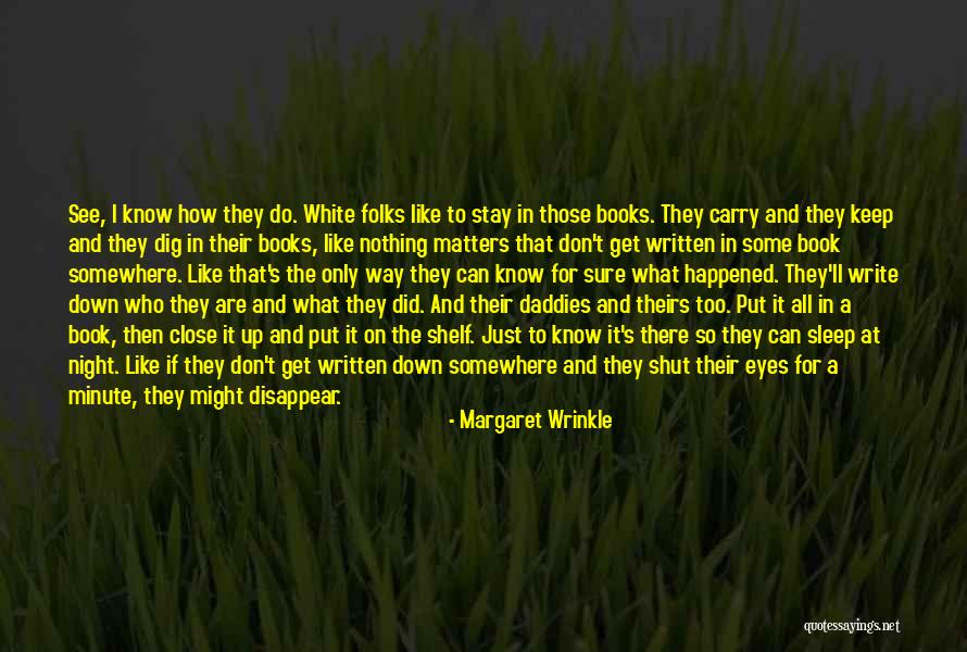 Eyes In The Book Night Quotes By Margaret Wrinkle