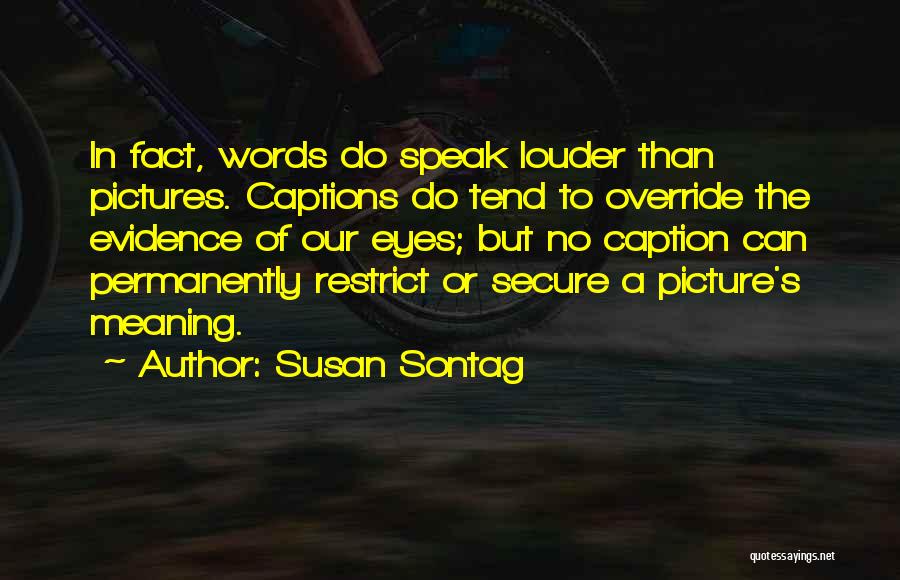 Eyes Speak More Than Words Quotes By Susan Sontag