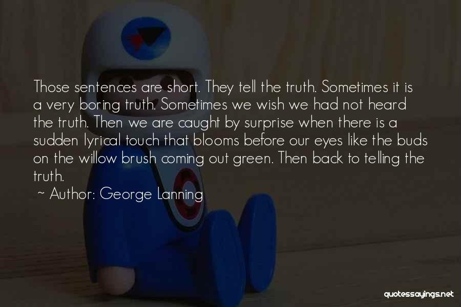 Eyes Telling The Truth Quotes By George Lanning