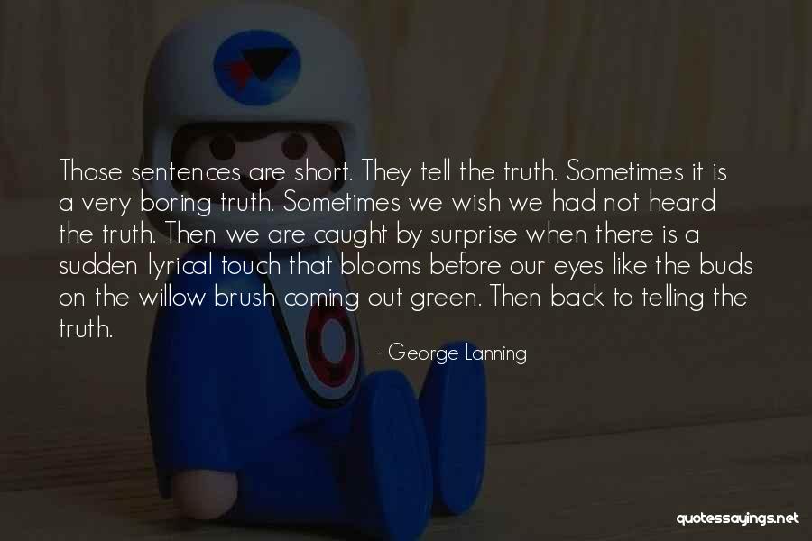 Eyes Telling The Truth Quotes By George Lanning