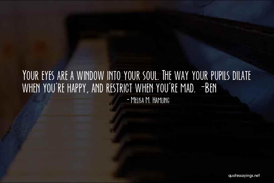 Eyes Window To Soul Quotes By Melisa M. Hamling Eyes Window To Soul Quotes By Melisa M. Hamling
