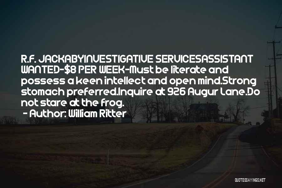 F.e.a.r Quotes By William Ritter