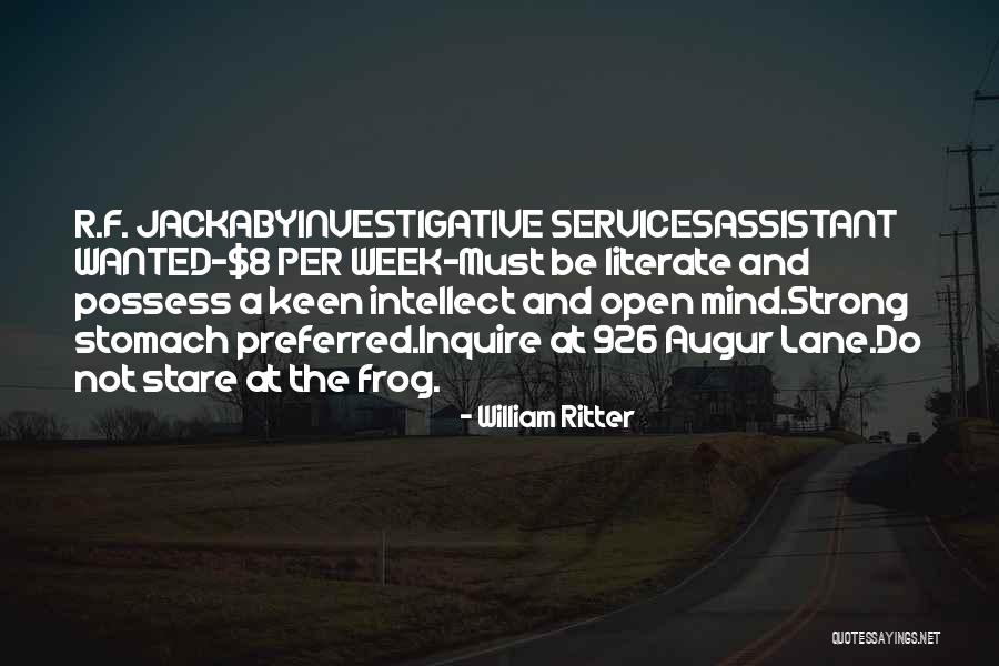 F.e.a.r Quotes By William Ritter