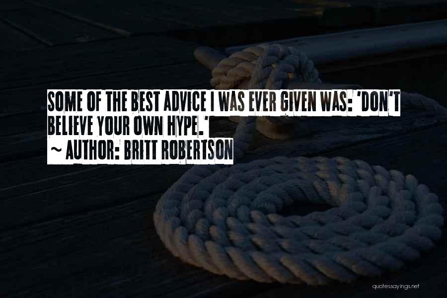 F W Robertson Quotes By Britt Robertson