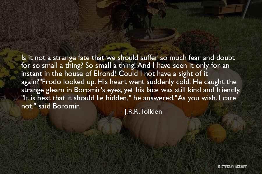 Face Hidden Quotes By J.R.R. Tolkien